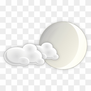 Slightly Cloudy Moon Night Png Image - Background Images For Cloudy Weather Clipart