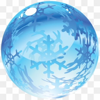 Bolas De Cristal De Navidad - Esferas De Navidad Azules Png Clipart