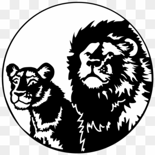 Lion Pair - Illustration Clipart