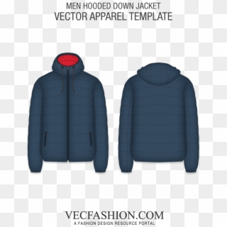 Mens Hooded Down Jacket - Jacket Clipart
