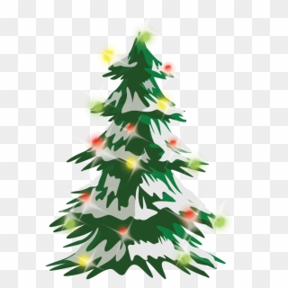 Arbol De Navidad Vector - Snow Covered Pine Tree Drawing Clipart