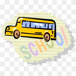 Vector Illustration Of Schoolbus Or School Bus Used - Tour Bus Service Clipart