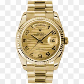 Rolex Day Date 36 118238 Glwafp Champagne Arabic Wave - Rolex Day Date Gold Black Clipart