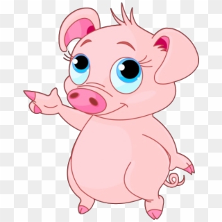 Pig Clipart Pink - Pig Cartoon Png Funny Transparent Png