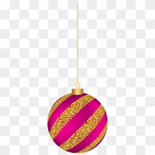 Free Png Christmas Hanging Ball Pink Png Images Transparent - Portable Network Graphics Clipart