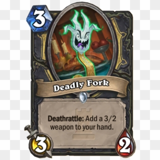 Deadly Fork Card - Evil Miscreant Clipart