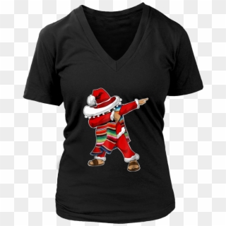 Christmas Sombrero Dabbing Mexican Poncho Santa T Shirt - Mexican Santa Claus Clipart