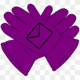 Svg Transparent Library Purple Envelope Clip Art At - Purple Gloves Cartoon - Png Download