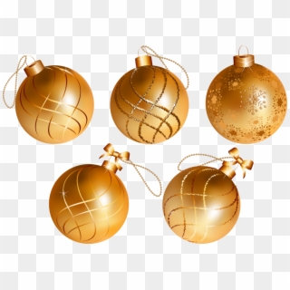 Bolas De Navidad Doradas Png - Bolas De Navidad Doradas Clipart