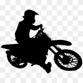 Image Black And White Motocross Vector File - Motocross Png Clipart