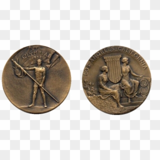 Los Angeles Summer Olympics Participation Medal - 1943 Penny Copper Clipart
