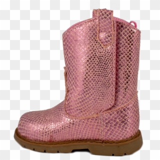 Pink Sparkle Pu Tall Western Boot , Png Download - Snow Boot Clipart