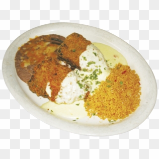 The Chile Relleno Comes Served Crispy With A Side Of - Chiles Rellenos Png Clipart