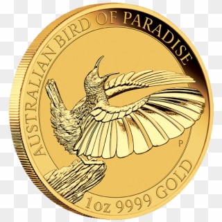Birds Of Paradise Victoria's Riflebird 1oz Gold Coin - Australian Bird Of Paradise Coin Clipart