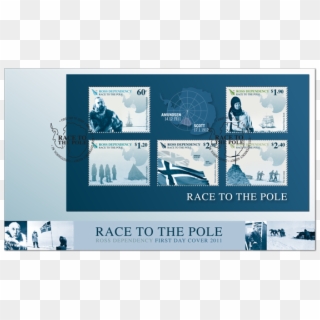 Miniature Sheet First Day Cover - Roald Amundsen South Pole Stamps Clipart
