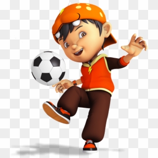 Boboiboy Playing Football - Clipart Boboiboy - Png Download