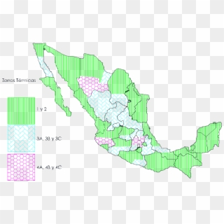 Zonas Térmicas De La República Mexicana - Map Clipart