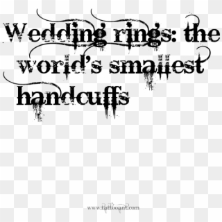 Wedding Rings The World's Smallest Handcuffs - Calligraphy Clipart