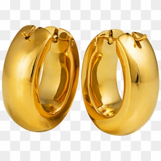 Brinco De Ouro 18k De Argola - Earrings Clipart