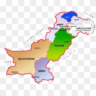 Pakistan Map Png - Largest Province Of Pakistan Clipart