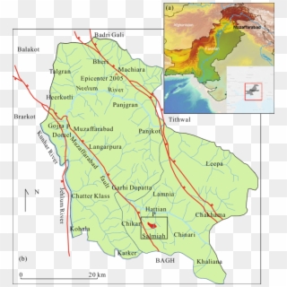 General Location Map Of Pakistan, Rectangle Showing - Balakot In Pakistan Map Clipart