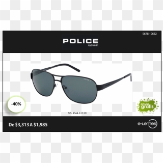 40% De Descuento Y Envío Gratis En Este Modelo De Police - Sunglasses Clipart