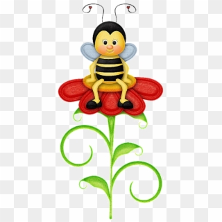 Bee, Abeja, Abelha, Png - Bee On Flower Clipart Transparent Png