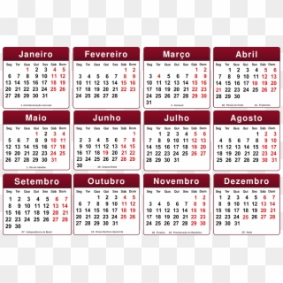 Calendario 2016 Brasil Png - Calendario De 2014 Com Feriados Clipart