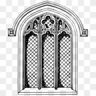 Church Window Stained Glass Arch - Vector Church Windows Free Clipart