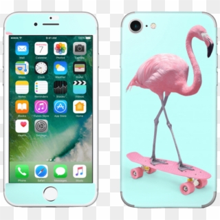 Skateboarding Flamingo Skin Iphone - Iphone 6s Rose Goud Clipart