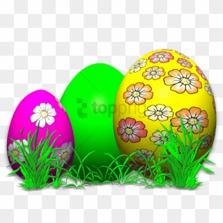 Free Png Easter Coloring Book - Clipart Easter Eggs In The Grass Transparent Png
