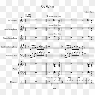 Uploaded On Feb 27, - So What By Miles Davis Sheet Music Clipart