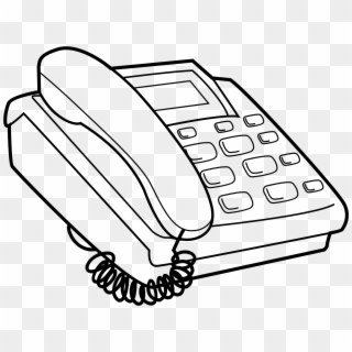 Telephone Svg Image For Videoscribe Icons Png - Telephone Clipart Black And White Transparent Png