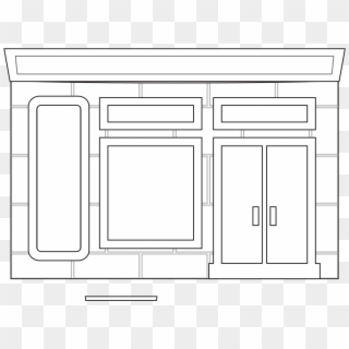 Graphic Gorgeous Store Doors Clipart Design Ideas Of - Shop Front Colouring Page - Png Download