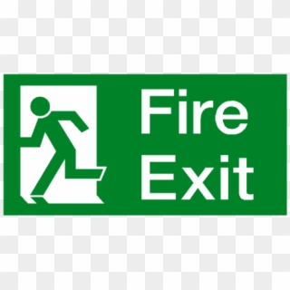 Fire Exit Sign Left - Fire Exit Sign Transparent Clipart