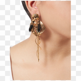 Chrysalis Gold Long Earrings - Earrings Clipart