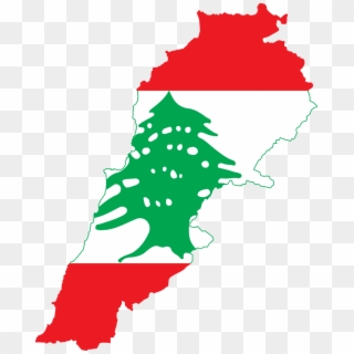 Flag-map Of Lebanon - Lebanon Flag Map Clipart
