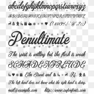 Merry Christmas Flake Font Preview - Calligraphy Clipart