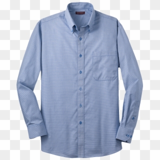 Mini Check Non Iron Button Down Shirt - Button Down Shirt Transparent Clipart