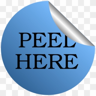 Peel Sticker Medium 600pixel Clipart, Vector Clip Art - Peel Here - Png Download