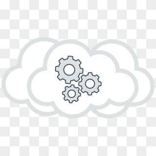 Cloud Automation Icon - Circle Clipart
