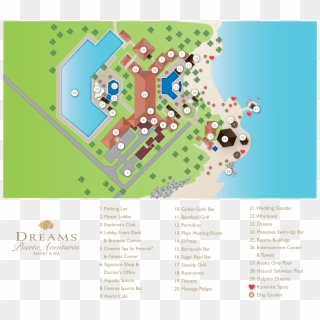 Dreams Puerto Aventuras Resort And Spa Map Clipart
