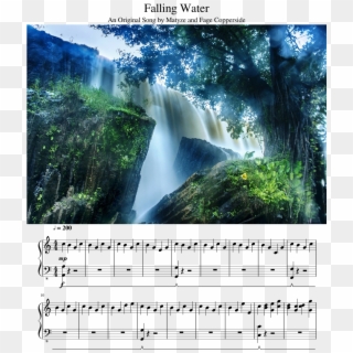 Falling Water Sheet Music 1 Of 4 Pages - Paisajes Naturales De Aguas Clipart