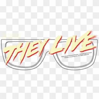 They Live Glasses Logo Juniors T Shirt - Calligraphy Clipart