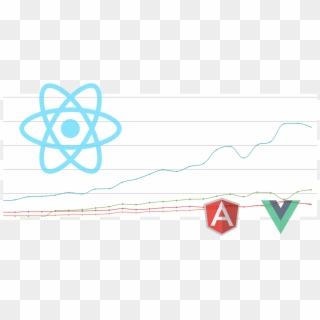 React Is Still Blowing Vue And Angular Away - Front End Frameworks Over Years Population Clipart
