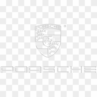 Porsche Logo White - Emblem Clipart