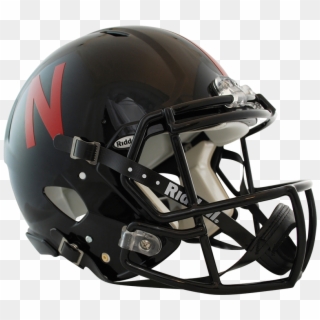 Nebraska Black Speed Authentic 3002640 - Nebraska Cornhuskers Football Helmet Clipart