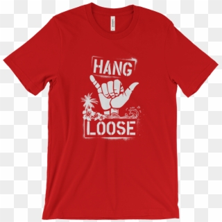 Hang Loose T-shirt Red - College T Shirts Clipart