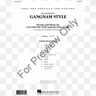 Click To Expand Gangnam Style Thumbnail - Sheet Music Clipart
