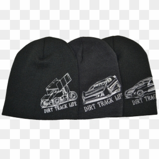 Detailed With This 4"x 5" "dirt Track Life" Embroidery - Beanie Clipart